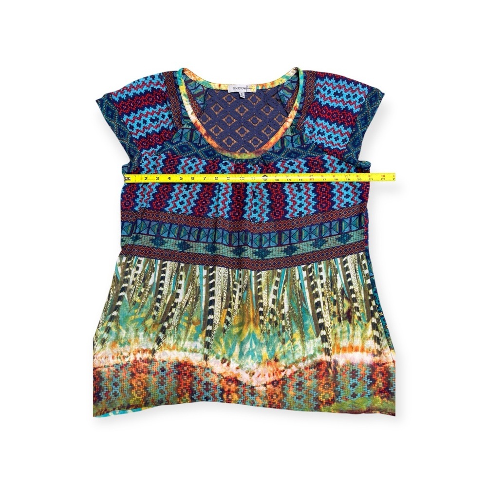 Multicolor Patterned Women's Blouse - Picture 8 of 13